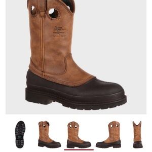 Georgia Boot Brown and Black Work Boots